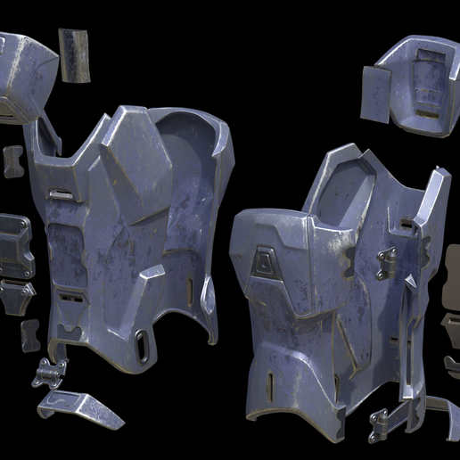 shin.png Fichiers d'impression 3D de l'armure ODST de l'Anniversaire