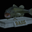 Bass-mouth-2-statue-4-2.png fish Largemouth Bass / Micropterus salmoides in motion open mouth statue detailed texture for 3d printing