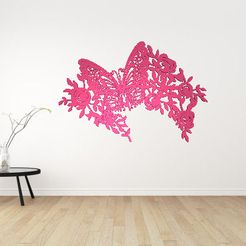 bf.jpg STL-Datei Schmetterling Wandkunst Dekoration herunterladen • Objekt zum 3D-Drucken, HomeDecor