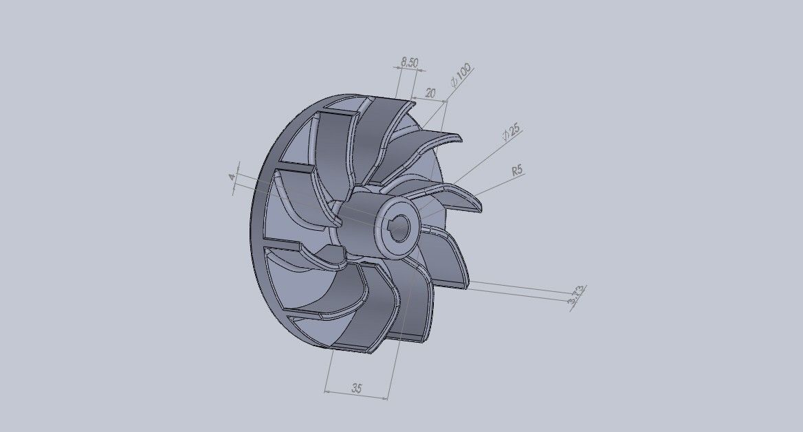 turbina ventiladora.JPG Download free STL file ventilating turbine • 3D print template, jru
