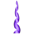hornc2.stl 3D Printed Unicorn Horn