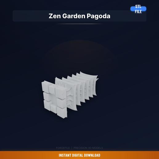 Miniature Japanese Pagoda, Zen Garden Decoration, Tiered - 3D Printable STL File