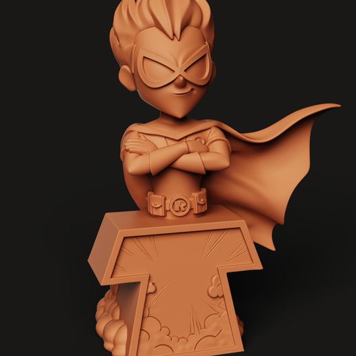 Boy Wonder Hero Bust | Teen Titans Robin Statue | Comic Book Superhero Miniature | Multicolor Justic