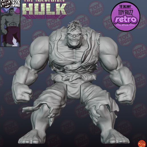 🎨 HULK ANIMATED SERIES 1996 GREY・ STL File for 3D printing・Cults