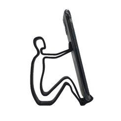 Human phone stand.jpg Archivo STL Soporte telefónico para el iPhone de Apple, Samsung Galaxy, HTC y Huawei.・Plan para descargar y imprimir en 3D