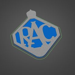 rac.jpg Fichier STL Plaque murale Classic Mini Cooper Mini Morris Austin Badge Emblem RAC・Design imprimable en 3D à télécharger