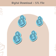 Set-of-Seashell-Clay-Cutters.png Seashell Set Clay Cutter for Polymer Clay | Digital STL File | Clay Tools | 4 Sizes Embossing Clay Cutters