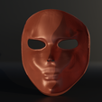6.png Printible Human Cosplay Face Mask 3D print model
