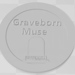 GravebornMuse.png Download STL file Graveborn Muse Upkeep Marker • 3D printer object, achap