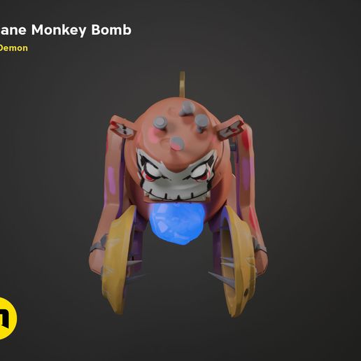 🐒 Arcane Monkey Bomb・ 3D File for ・Cults