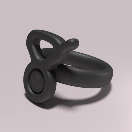 Unown ring "V" 3D model