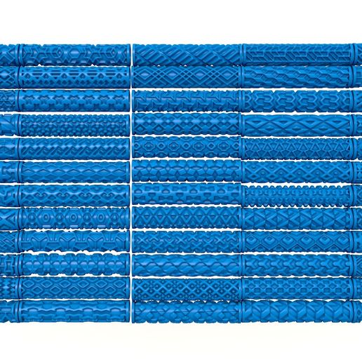 2 Rouleaux à Texture Pour Argile CREATCABIN - Motifs Pin Et Flocon De Neige, Bois, 10x1.5cm, Pour Modelage Et Artisanat - 3
