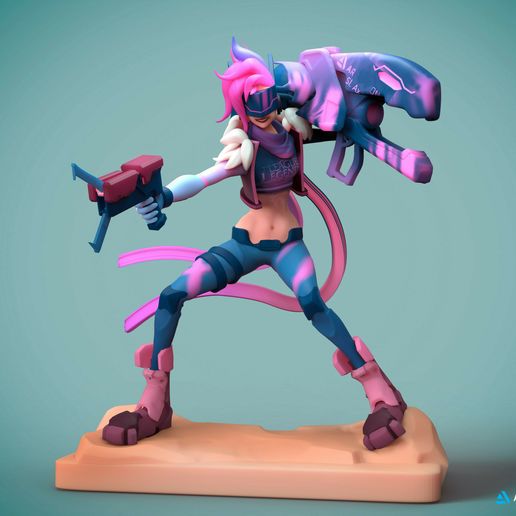 Jinx League of Legends 3D print model 3D model
