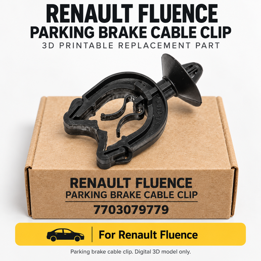 Renault Fluence Parking Brake Cable Clip OEM 7703079779