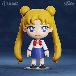 usagi_skybits_12.png 3D-Datei Usagi Chibi Bunny 3 Ausdrücke 2 Körper Nein unterstützt Sailor Moon・3D-druckbares Modell zum Herunterladen