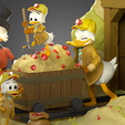 tbrender_015.png Ducks Tales diorama Scrooge Mc Duck Donald duck Huey Duey Luey