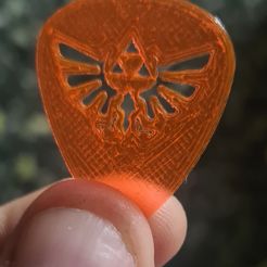 zeldapick.jpg Archivo STL Púa de guitarra Zelda・Modelo para descargar y imprimir en 3D
