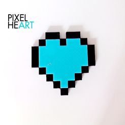 PIXELHEART2.jpg Archivo STL gratuito pixel heart・Objeto imprimible en 3D para descargar