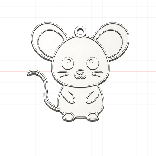 Mouse Keychain - Animated 3D model