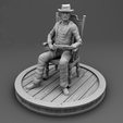 1w.png Wild West Miniatures - sitting cowboy with rifle