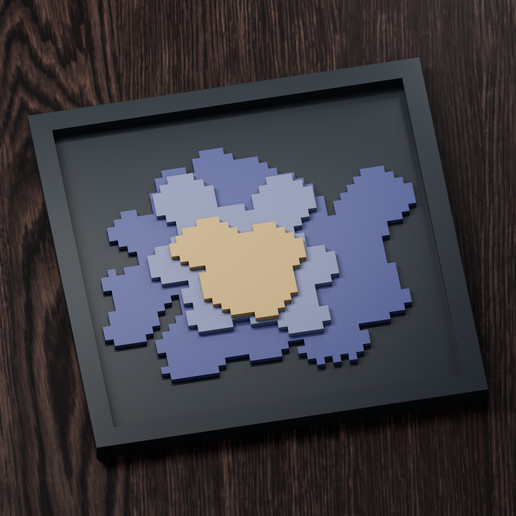Exploud Line - Pokemon Silhouette Frame | Box sprite | STL
