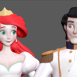 11.png ARIEL PEQUENA SEREIA COM PRÍNCIPE ERIC CASAMENTO ANIMAÇÃO DISNEY PERSONAGEM ESTÁTUA PRINCESA IMPRESSÃO 3D