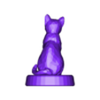 model (1).stl Cat lowpoly sitting decorative