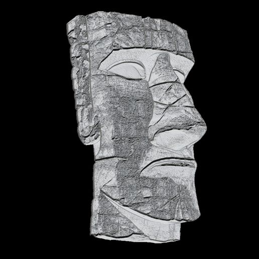 🗿 Moai Head Sculpture Easter Island Statue・ STL File for
