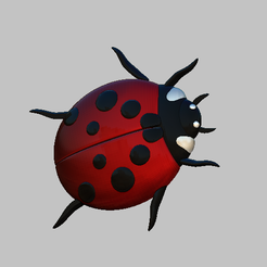 f2.png Download OBJ file ladybug, ladybug 3D・Model to download and 3D print, medlam