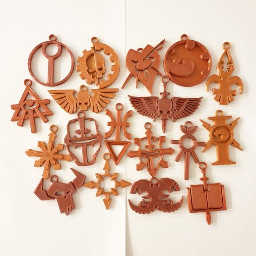 Warhammer 40k Keychains (18 factions) 3D model