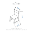 £92 os se NORRAKER CHAIR DOLLHOUSE MINIATURE 1:12 SCALE Miniature Ikea-inspired Norraker Chair for 1:12 Dollhouse, Chair for Dollhouse, Miniature Furniture Chair