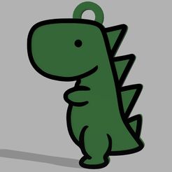 LLavero-Dinosaurio.jpg Fichier STL Porte-clés dinosaure・Design pour impression 3D à télécharger