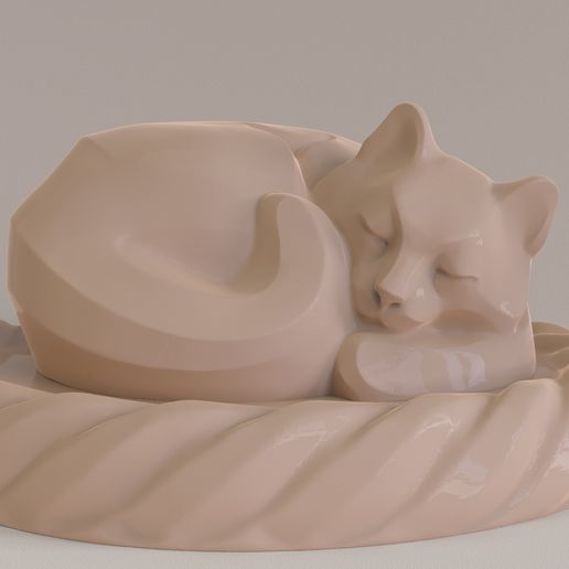 catcurlup5.jpg 3Dmodel STL Katze einrollen