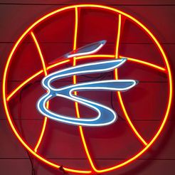 Image00003.jpg STEPH CURRY LOGO WITH BASKETBALL (WITH NEON LED CHANNEL)