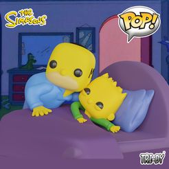 simpson.jpg STL-Datei Funko Pop Homer und Bart Simpson Meme・3D-druckbares Modell zum Herunterladen