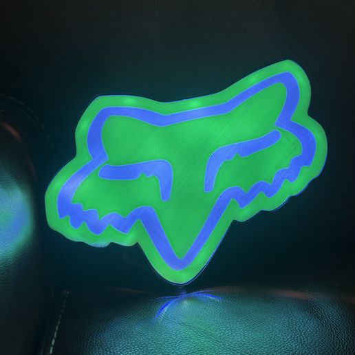🦊 Fox Racing Style LED Wall Lightbox – Wall Mounted Garage Decor (STL ...