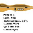 Popper4.jpg STL file Heavy duty saltwater fishing lures collection (popper, stickbait, chisel lure))・3D printer model to download