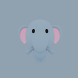 72.png Cartoon Elephant for 3D Printing