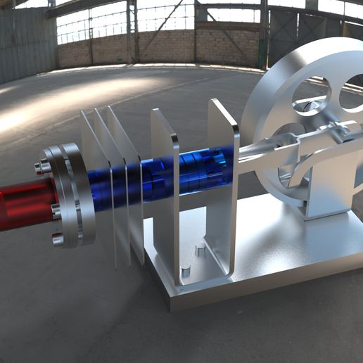 Heissluftmotor (hot air engine) 3D model