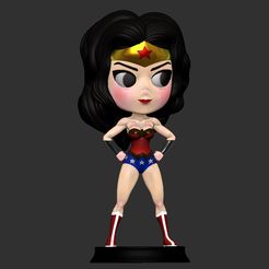 ZBrush-Document01.jpg Fichier 3D Wonder Woman Cartoon・Modèle à imprimer en 3D à télécharger