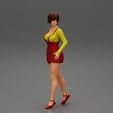 Girl-0013.jpg Free Photo  Happy brunette woman with short hair in denim short overalls 3D Print Model