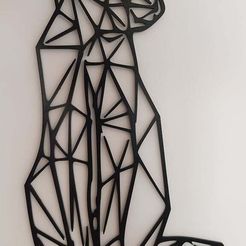 Настенная скульптура кошки 2D