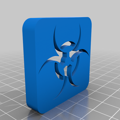 Ender3QRCodeCover_biohazard.png Free STL file QR Cover Biohazard for Ender3(v2)・3D printable design to download