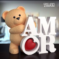 STL file Easy to print Valentine's Day Teddy Bear without Stands 🧸・3D  printing idea to download・Cults
