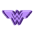 74 - wonder woman - logo - Mujer Maravilla 8cm.stl combo cutter x2 Wonder Woman - Wonder Woman x2 cookie cutter