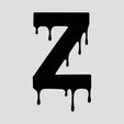 Z.jpg Spooky Blood Dripping Halloween Letter Set (3D Models and Source SVGs)