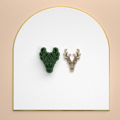 Presentacion-etsy-Frontal.png 3D file POLYMER CLAY CUTTERS Christmas reindeer 4 size 2 version cut/EULITEC.COM/CC/COPYRIGHTED LICENSE・3D printing design to download, EULITEC