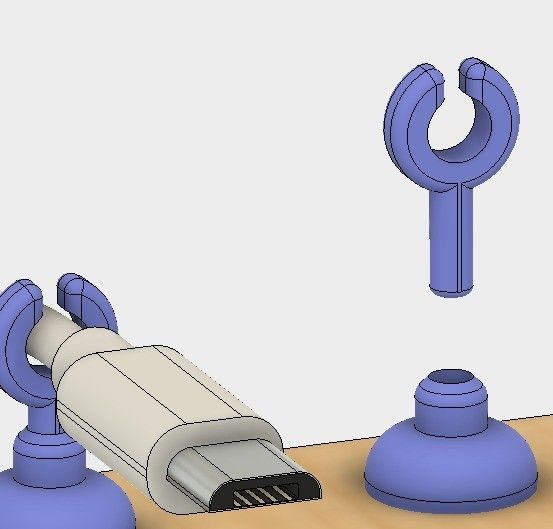 3.jpg Free STL file USB cable holder (separate hand type)・3D printable object to download, EIKICHI