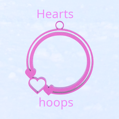 Hearts hoops Free STL file Heart hoops・3D printable model to download