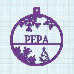 Image-PEPA.jpg Datei STL WEIHNACHTSBAUMKUGELN PEPA. WEIHNACHTSSCHMUCK. WEIHNACHTSBIRNEN MIT NAMEN. ADORNO ÁRBOL DE NAVIDAD PEPA.・Modell für 3D-Druck zum herunterladen
